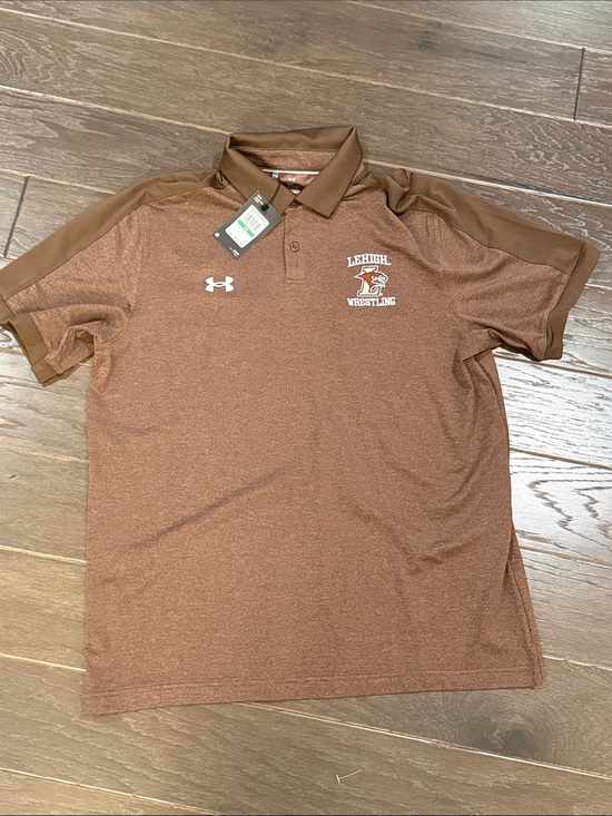 Under Armour Other - Under Armour Brown Lehigh Wrestling Polo Shirt
